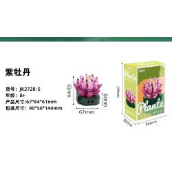 JAKI JK2728 2728 non  CÂY GỖ MỌNG NƯỚC 6 LOẠI VŨ ĐIỆU HOÀNG HÔN ĐÀO TRỨNG XƯƠNG RỒNG HỔ PHÁCH VÀNG MẪU ĐƠN TÍM bộ đồ chơi xếp lắp ráp ghép mô hình Flowers PLANTE Hoa