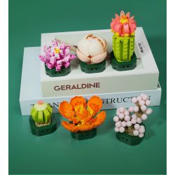 JAKI JK2728 2728 non  CÂY GỖ MỌNG NƯỚC 6 LOẠI VŨ ĐIỆU HOÀNG HÔN ĐÀO TRỨNG XƯƠNG RỒNG HỔ PHÁCH VÀNG MẪU ĐƠN TÍM bộ đồ chơi xếp lắp ráp ghép mô hình Flowers PLANTE Hoa