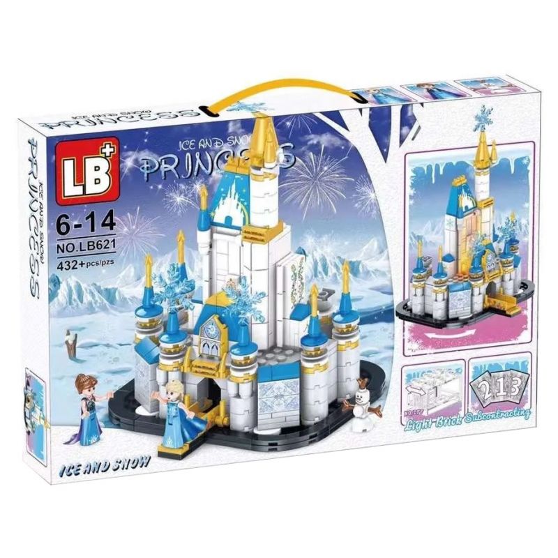 LB LB+ LB621 non Lego CÔNG CHÚA ELSA bộ đồ chơi xếp lắp ráp ghép mô hình Girl ICE AND SNOW PRINCESS Con Gái 432 khối