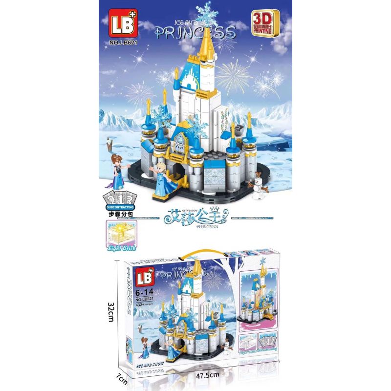 LB LB+ LB621 non  CÔNG CHÚA ELSA bộ đồ chơi xếp lắp ráp ghép mô hình Girl ICE AND SNOW PRINCESS Con Gái 432 khối
