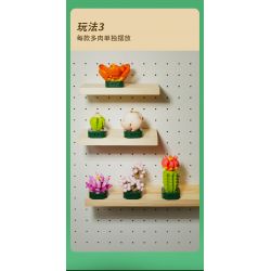 JAKI JK2728 2728 non  CÂY GỖ MỌNG NƯỚC 6 LOẠI VŨ ĐIỆU HOÀNG HÔN ĐÀO TRỨNG XƯƠNG RỒNG HỔ PHÁCH VÀNG MẪU ĐƠN TÍM bộ đồ chơi xếp lắp ráp ghép mô hình Flowers PLANTE Hoa