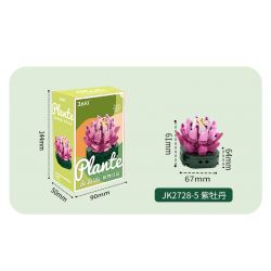 JAKI JK2728 2728 non  CÂY GỖ MỌNG NƯỚC 6 LOẠI VŨ ĐIỆU HOÀNG HÔN ĐÀO TRỨNG XƯƠNG RỒNG HỔ PHÁCH VÀNG MẪU ĐƠN TÍM bộ đồ chơi xếp lắp ráp ghép mô hình Flowers PLANTE Hoa