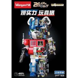 WANGAO 188003 non  GẤU BIẾN HÌNH 400% bộ đồ chơi xếp lắp ráp ghép mô hình BEAR ROBOT 1807 khối