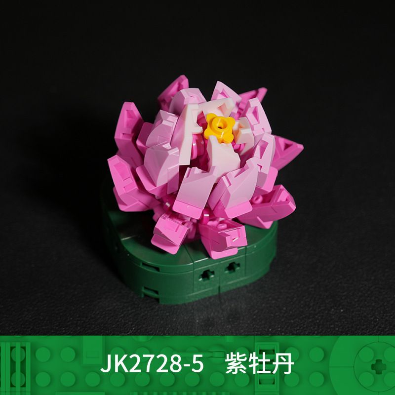 JAKI JK2728 2728 non  CÂY GỖ MỌNG NƯỚC 6 LOẠI VŨ ĐIỆU HOÀNG HÔN ĐÀO TRỨNG XƯƠNG RỒNG HỔ PHÁCH VÀNG MẪU ĐƠN TÍM bộ đồ chơi xếp lắp ráp ghép mô hình Flowers PLANTE Hoa