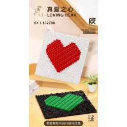 QIZHILE 102706 non  TÌNH YÊU ĐÍCH THỰC bộ đồ chơi xếp lắp ráp ghép mô hình Art LOVING HEAR