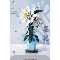 QIZHILE 92034 non  BIỂU MÔ bộ đồ chơi xếp lắp ráp ghép mô hình Flowers EPIPHYLLUM Hoa
