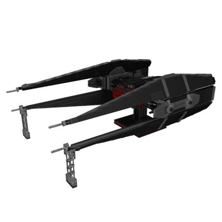 MouldKing 21025 Mould King 21025 REBRICKABLE MOC-33990 33990 MOC33990 non  MÁY BAY CHIẾN ĐẤU CÀ VẠT CỦA KYLO REN bộ đồ chơi xếp lắp ráp ghép mô hình Star Wars KYLO REN TIE FIGTHER Chiến Tranh Giữa Các Vì Sao 3619 khối