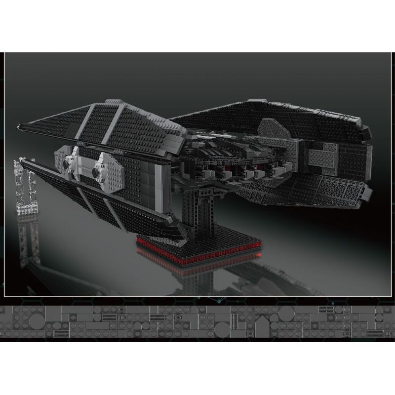 MouldKing 21025 Mould King 21025 REBRICKABLE MOC-33990 33990 MOC33990 non  MÁY BAY CHIẾN ĐẤU CÀ VẠT CỦA KYLO REN bộ đồ chơi xếp lắp ráp ghép mô hình Star Wars KYLO REN TIE FIGTHER Chiến Tranh Giữa Các Vì Sao 3619 khối