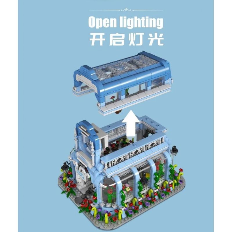 MouldKing 16048 Mould King 16048 non  THẢO CẦM VIÊN bộ đồ chơi xếp lắp ráp ghép mô hình Modular Buildings BOTANICAL GARDEN Mô Hình Nhà Cửa 1289 khối