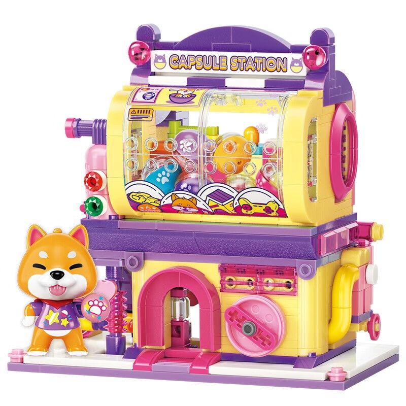 KEEPPLEY K28010 28010 non Lego MÁY GACHA SHIBA INU bộ đồ chơi xếp lắp ráp ghép mô hình LOVELY STREET