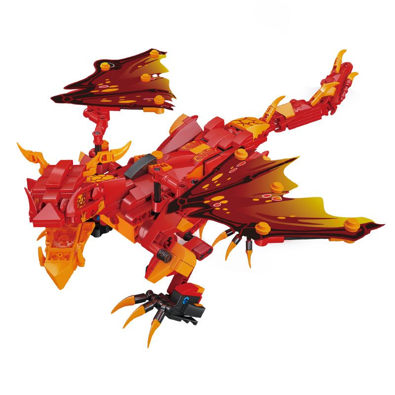 MouldKing 13148 Mould King 13148 non Lego RỒNG CHIẾN LỬA bộ đồ chơi xếp lắp ráp ghép mô hình FLAME BATTLE DRAGON 485 khối