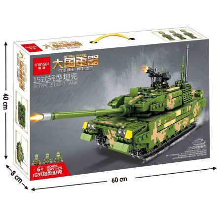 MINGDI K0126 0126 non  XE TĂNG HẠNG NHẸ TYPE 015 bộ đồ chơi xếp lắp ráp ghép mô hình Military Army TYPE 15 LIGHT TANK Quân Sự Bộ Đội 1010 khối