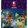 SEMBO 605013 605014 605015 605016 non  TRICKY MAGIC NIGHT 4 KIỂU bộ đồ chơi xếp lắp ráp ghép mô hình Halloween Lễ Hội Hóa Trang Ma Quỷ 493 khối