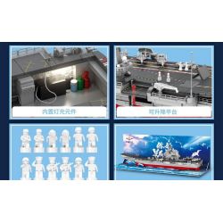 SEMBO 202027 non  TÀU SƠN ĐÔNG tỷ lệ 1:450 bộ đồ chơi xếp lắp ráp ghép mô hình Military Army PLA.NAVY SHANDONG Quân Sự Bộ Đội 2677 khối