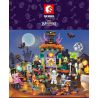 SEMBO 605001 605002 605003 605004 605005 605006 605007 605008 non  TRICKY MAGIC NIGHT 8 LOẠI bộ đồ chơi xếp lắp ráp ghép mô hình Halloween Lễ Hội Hóa Trang Ma Quỷ 370 khối