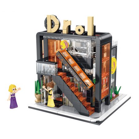 FORANGE FC8508 8508 non  CỬA HÀNG LÀM ĐẸP bộ đồ chơi xếp lắp ráp ghép mô hình DREAM COTTAGE 539 khối