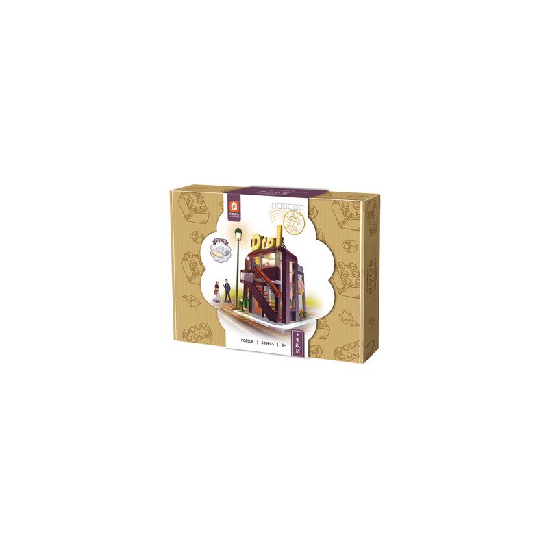 FORANGE FC8508 8508 non  CỬA HÀNG LÀM ĐẸP bộ đồ chơi xếp lắp ráp ghép mô hình DREAM COTTAGE 539 khối