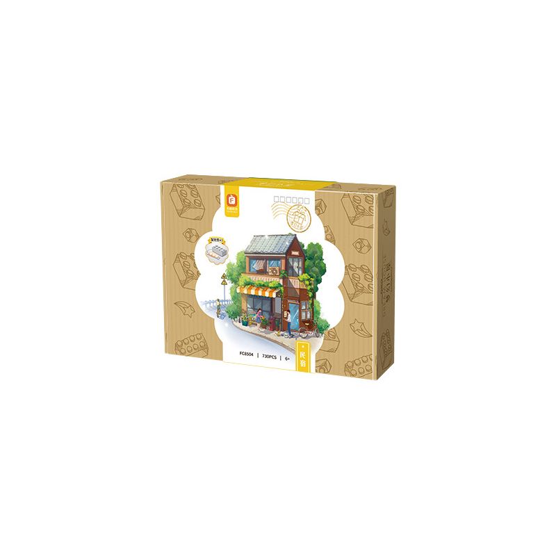 FORANGE FC8504 8504 non  NHÀ NGHỈ CHỈ PHỤC VỤ BỮA SÁNG bộ đồ chơi xếp lắp ráp ghép mô hình DREAM COTTAGE 730 khối