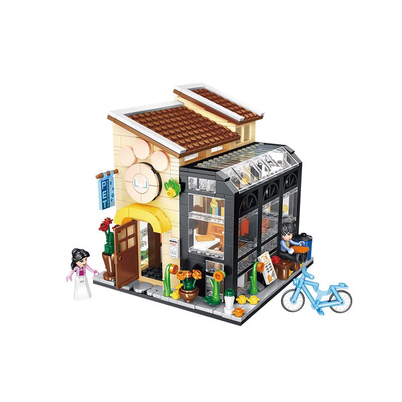 FORANGE FC8503 8503 non Lego HIỆU SÁCH THÚ CƯNG bộ đồ chơi xếp lắp ráp ghép mô hình DREAM COTTAGE 640 khối