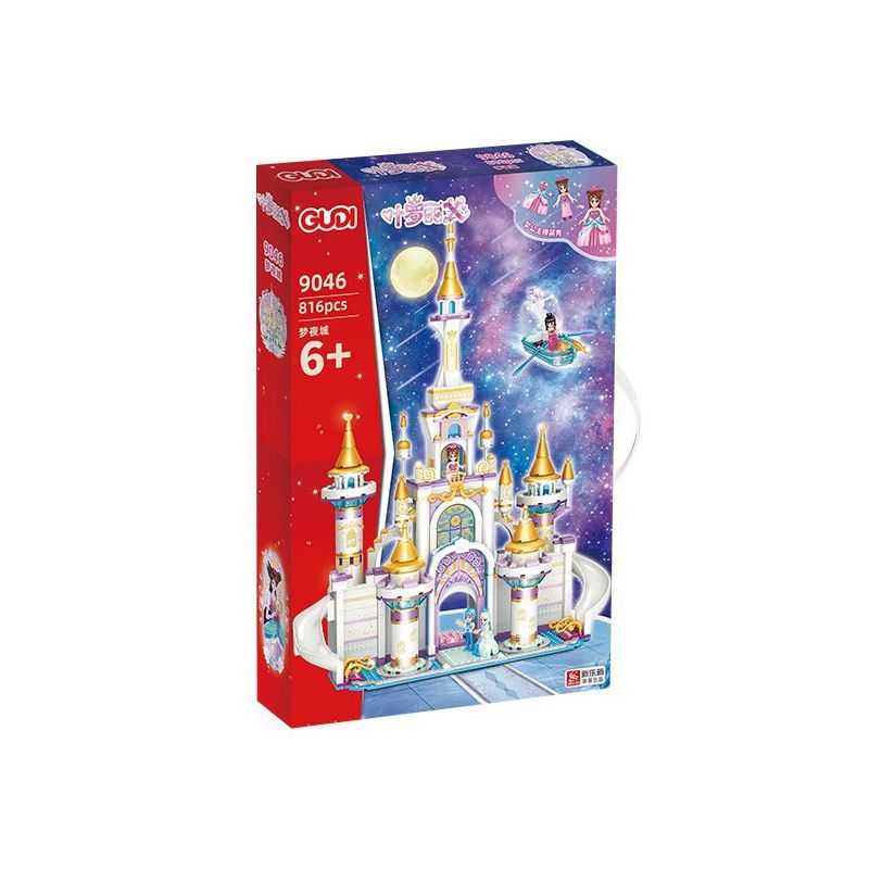 GUDI 9046 non  THÀNH PHỐ ĐÊM MỘNG MƠ bộ đồ chơi xếp lắp ráp ghép mô hình Yeloli 816 khối