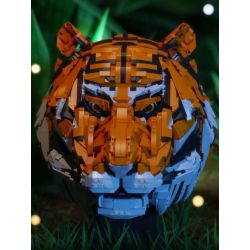 QIZHILE E03000 03000 103000 non  ĐẦU HỔ bộ đồ chơi xếp lắp ráp ghép mô hình Creator Expert TIGER HEAD Chuyên Gia Sáng Tạo
