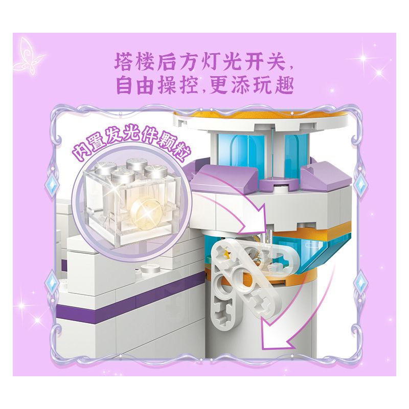 GUDI 9043 non  HỘP ĐỰNG BÚT THÀNH PHỐ MỘNG MƠ bộ đồ chơi xếp lắp ráp ghép mô hình Yeloli 191 khối