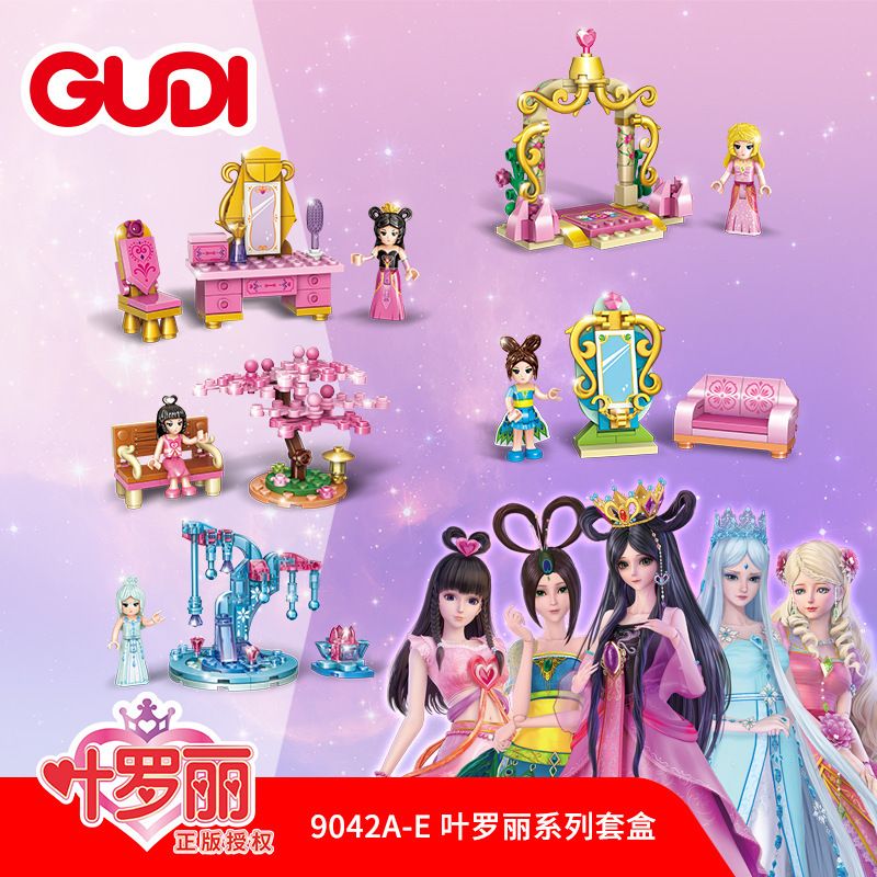 GUDI 9042 non Lego YE LUOLI BỘ 5 PHONG CÁCH bộ đồ chơi xếp lắp ráp ghép mô hình Girl Con Gái