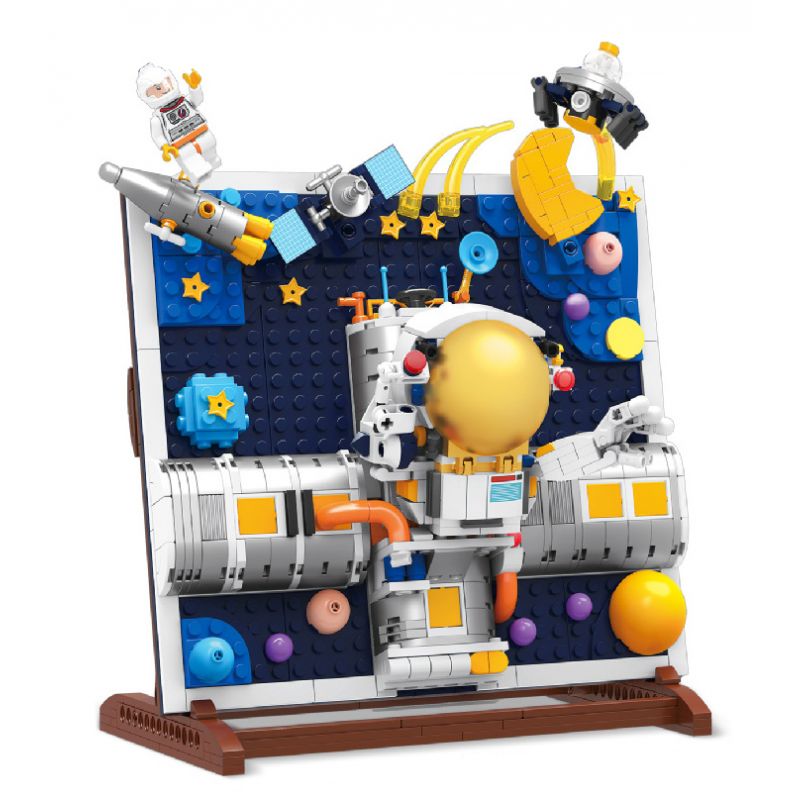ZHEGAO DZ1014 1014 non Lego THÁM HIỂM KHÔNG GIAN bộ đồ chơi xếp lắp ráp ghép mô hình Space Exploration PAINTING SPACE EXPLORATION 542 khối