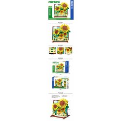 ZHEGAO DZ1013 1013 non  HƯỚNG DƯƠNG MAY MẮN bộ đồ chơi xếp lắp ráp ghép mô hình Art PAINTING SUNFLOWER LIFE 580 khối