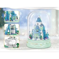 ZHEGAO 01042 non  LÂU ĐÀI TUYẾT bộ đồ chơi xếp lắp ráp ghép mô hình SNOW CASTLE 546 khối