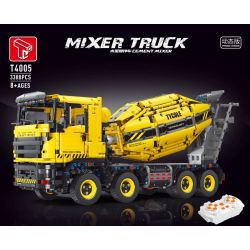 TA GAOLE T4005 4005 non  XE TRỘN XI MĂNG bộ đồ chơi xếp lắp ráp ghép mô hình  MIXER TRUCK Kỹ Thuật Công Nghệ Cao Mô Hình Phương Tiện 3388 khối