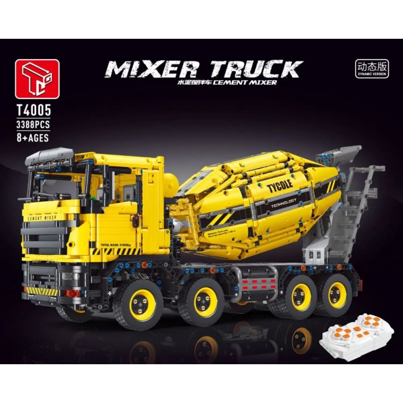 TA GAOLE T4005 4005 non  XE TRỘN XI MĂNG bộ đồ chơi xếp lắp ráp ghép mô hình  MIXER TRUCK Kỹ Thuật Công Nghệ Cao Mô Hình Phương Tiện 3388 khối
