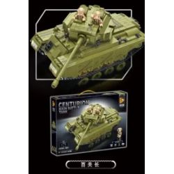 PanlosBrick 676008 Panlos Brick 676008 non  XE TĂNG CENTURION bộ đồ chơi xếp lắp ráp ghép mô hình Military Army CENTURION MAIN BATTLE TANK Quân Sự Bộ Đội 969 khối