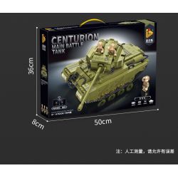 PanlosBrick 676008 Panlos Brick 676008 non  XE TĂNG CENTURION bộ đồ chơi xếp lắp ráp ghép mô hình Military Army CENTURION MAIN BATTLE TANK Quân Sự Bộ Đội 969 khối