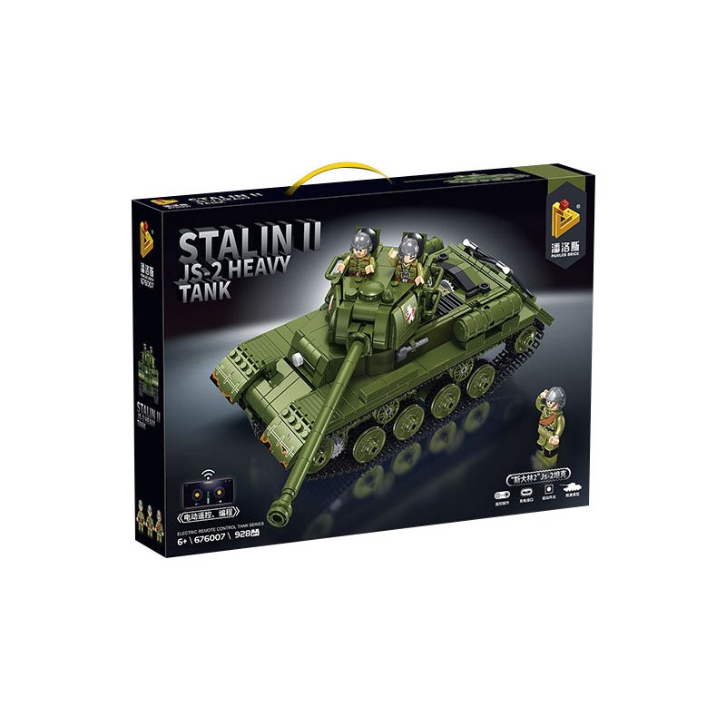 PanlosBrick 676007 Panlos Brick 676007 non Lego XE TĂNG JS-2 "STALIN 2" bộ đồ chơi xếp lắp ráp ghép mô hình Military Army STALIN II JS-2 HEAVY TANK Quân Sự Bộ Đội 928 khối