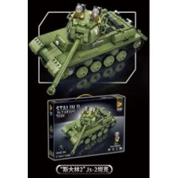 PanlosBrick 676007 Panlos Brick 676007 non  XE TĂNG JS-2 "STALIN 2" bộ đồ chơi xếp lắp ráp ghép mô hình Military Army STALIN II JS-2 HEAVY TANK Quân Sự Bộ Đội 928 khối