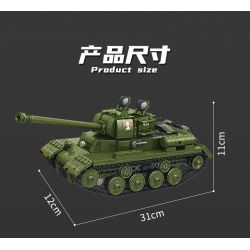 PanlosBrick 676007 Panlos Brick 676007 non  XE TĂNG JS-2 "STALIN 2" bộ đồ chơi xếp lắp ráp ghép mô hình Military Army STALIN II JS-2 HEAVY TANK Quân Sự Bộ Đội 928 khối