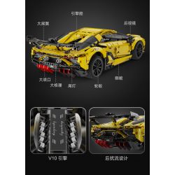 CADA DOUBLEE C63004 63004 non  SIÊU XE LAMBORGHINI AVENTADOR LP700 bộ đồ chơi xếp lắp ráp ghép mô hình  Kỹ Thuật Công Nghệ Cao Mô Hình Phương Tiện 1805 khối