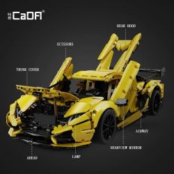 CADA DOUBLEE C63004 63004 non  SIÊU XE LAMBORGHINI AVENTADOR LP700 bộ đồ chơi xếp lắp ráp ghép mô hình  Kỹ Thuật Công Nghệ Cao Mô Hình Phương Tiện 1805 khối
