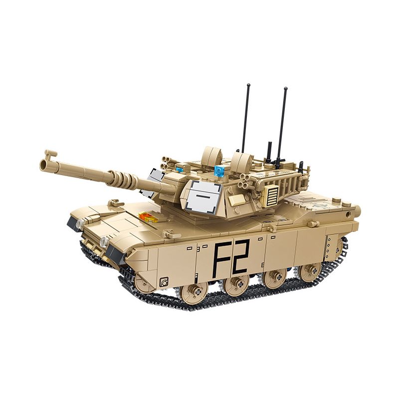 PanlosBrick 676006 Panlos Brick 676006 non Lego XE TĂNG M1A2 bộ đồ chơi xếp lắp ráp ghép mô hình Military Army M1A2 ABRAMS MAIN BATTLE TANK Quân Sự Bộ Đội 1096 khối