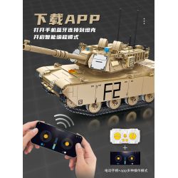PanlosBrick 676006 Panlos Brick 676006 non  XE TĂNG M1A2 bộ đồ chơi xếp lắp ráp ghép mô hình Military Army M1A2 ABRAMS MAIN BATTLE TANK Quân Sự Bộ Đội 1096 khối