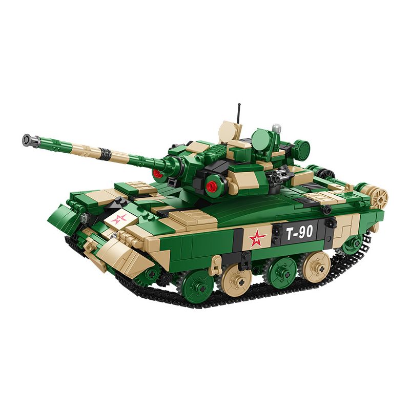 PanlosBrick 676005 Panlos Brick 676005 non Lego XE TĂNG T90 bộ đồ chơi xếp lắp ráp ghép mô hình Military Army T90 MAIN BATTLE TANK Quân Sự Bộ Đội 1085 khối