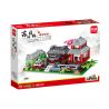 MINGDI K0296 0296 non  4 LOẠI HÌNH KIẾN ?​TRÚC CỔ ĐIỂN VƯỜN TÔ CHÂU AO HOA ĐÀO LẦU TÌNH NHÂN CUNG ĐIỆN MÙA HÈ GIÓ SEN bộ đồ chơi xếp lắp ráp ghép mô hình Chinatown Khu Phố Tàu 1134 khối