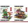 MINGDI K0296 0296 non  4 LOẠI HÌNH KIẾN ?​TRÚC CỔ ĐIỂN VƯỜN TÔ CHÂU AO HOA ĐÀO LẦU TÌNH NHÂN CUNG ĐIỆN MÙA HÈ GIÓ SEN bộ đồ chơi xếp lắp ráp ghép mô hình Chinatown Khu Phố Tàu 1134 khối
