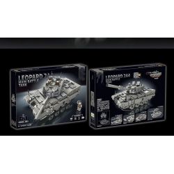 PanlosBrick 676002 Panlos Brick 676002 non  XE TĂNG CHIẾN ĐẤU CHỦ LỰC PANTHER ĐIỀU KHIỂN TỪ XA bộ đồ chơi xếp lắp ráp ghép mô hình Military Army LEOPARD 2A4 MAIN BATTLE TANK Quân Sự Bộ Đội 1122 khối