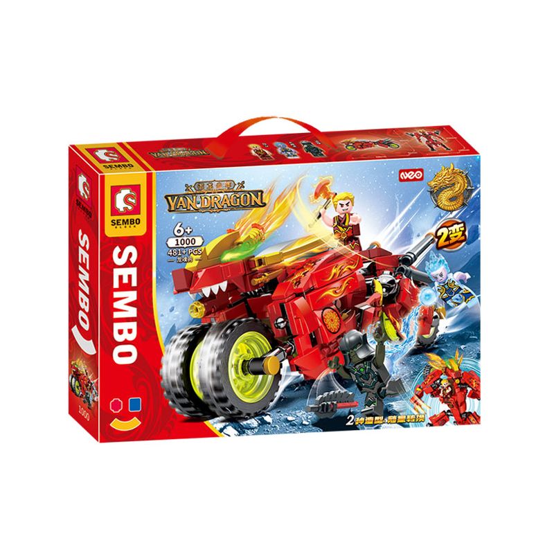 SEMBO 1000 non  LINH HỒN RỒNG COLT bộ đồ chơi xếp lắp ráp ghép mô hình YAN DRAGON 481 khối