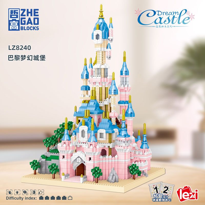 FUN IMAGINATION LZ8240 8240 non  LÂU ĐÀI MỘNG MƠ PARIS bộ đồ chơi xếp lắp ráp ghép mô hình Creator Expert Chuyên Gia Sáng Tạo 3869 khối