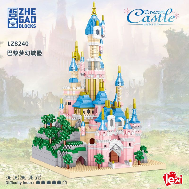FUN IMAGINATION LZ8240 8240 non  LÂU ĐÀI MỘNG MƠ PARIS bộ đồ chơi xếp lắp ráp ghép mô hình Creator Expert Chuyên Gia Sáng Tạo 3869 khối