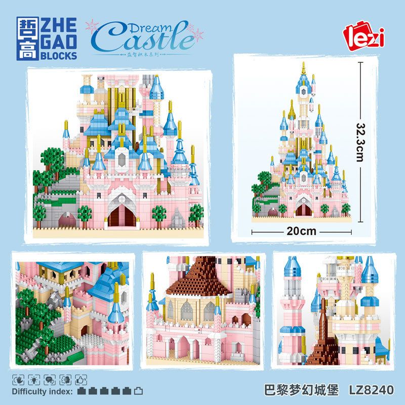 FUN IMAGINATION LZ8240 8240 non  LÂU ĐÀI MỘNG MƠ PARIS bộ đồ chơi xếp lắp ráp ghép mô hình Creator Expert Chuyên Gia Sáng Tạo 3869 khối