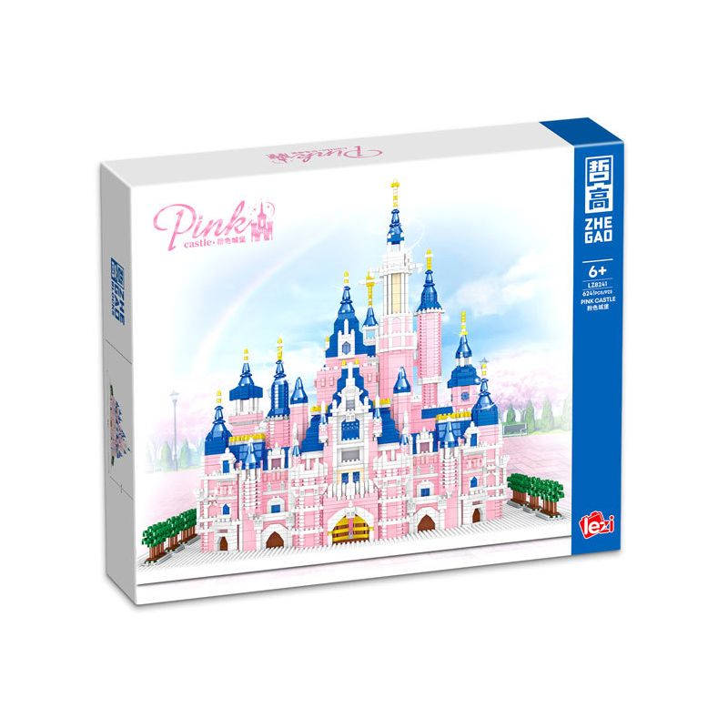 FUN IMAGINATION LZ8241 8241 non Lego LÂU ĐÀI MÀU HỒNG bộ đồ chơi xếp lắp ráp ghép mô hình Creator Expert Chuyên Gia Sáng Tạo 6241 khối